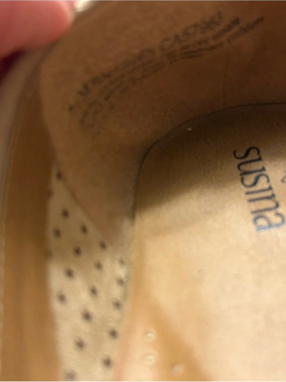 Susina Perforated Suede Slip-On Loafers in Light Tan